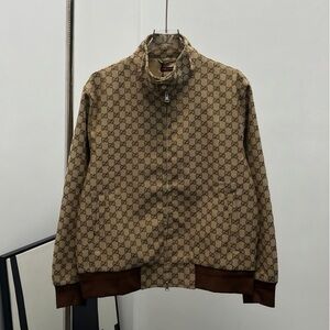 Brown Gucci GG Monogram Track Jacket